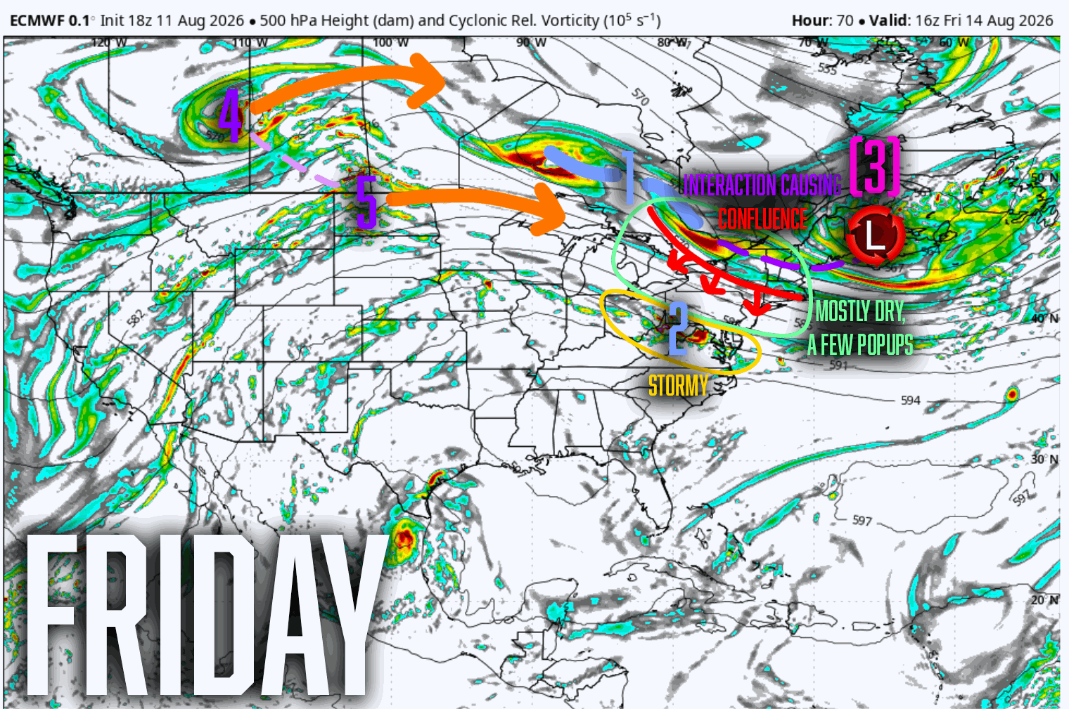 Friday upper-level weather pattern snapshot